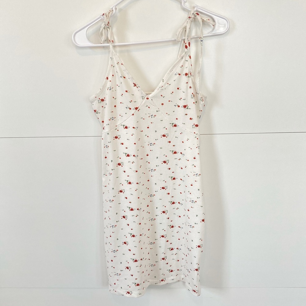 Zaful white rose mini dress